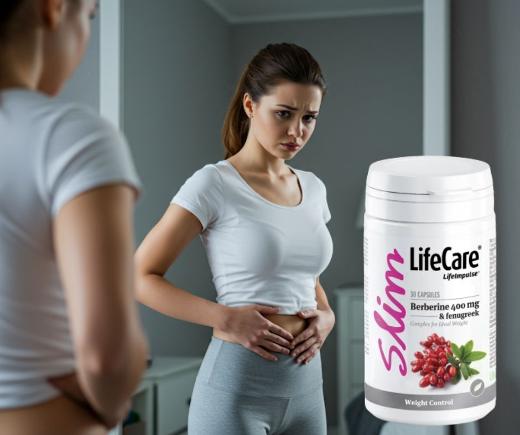 Berberina cu schinduf, Complex pentru o greutate ideala, Life Care,este un supliment alimentar pentru controlul greutății, care conține berberină (400 mg) și schinduf. Este prezentat într-un flacon alb cu 30 de capsule. Produsul este comercializat de compania Life Care sub gama Life Impulse.