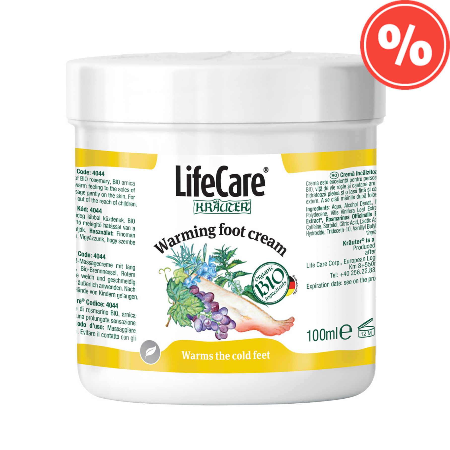 Crema incalzitoare de picioare, cu plante BIO Life Care, pareri
