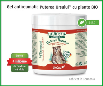 Gel incalzitor, Puterea Ursului®, cu plante BIO, Life Care® - Life Care