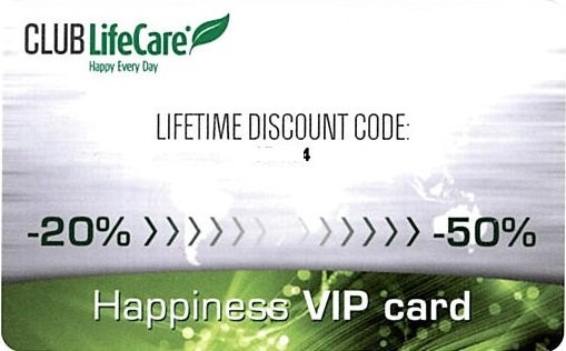 imaginea prezinta cardul vip Life Care
