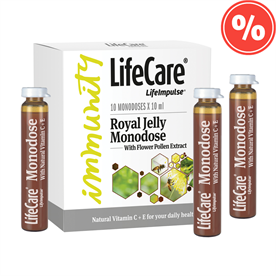 Fiole, cu laptisor de matca si extract din polen de flori, Life Care®