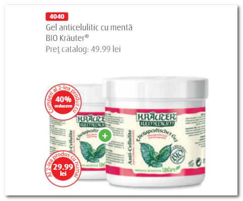promotie Gel anticelulitic cu menta BIO Krauter