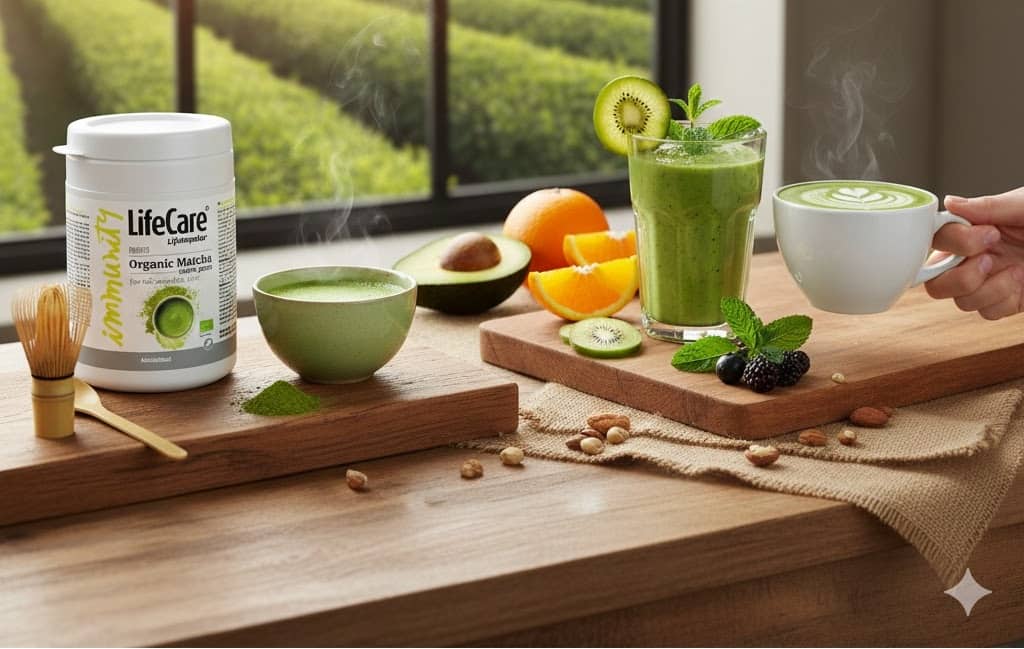 Matcha Life Care Bio: Ceai verde pudră pentru energie naturală și detoxifiere.