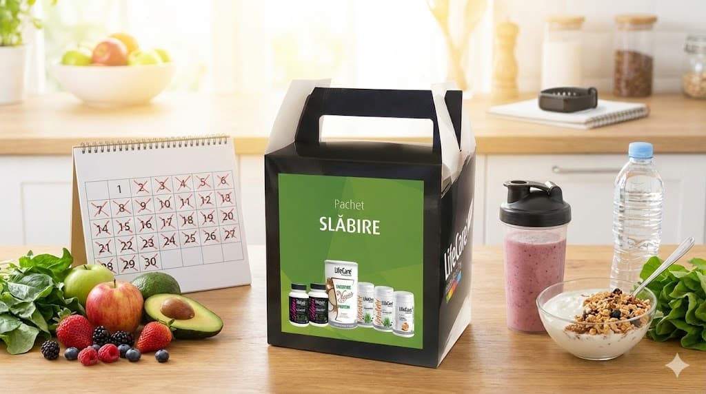 Pachet slabire complet 30 zile cu suplimente naturale pentru detoxifiere si energie