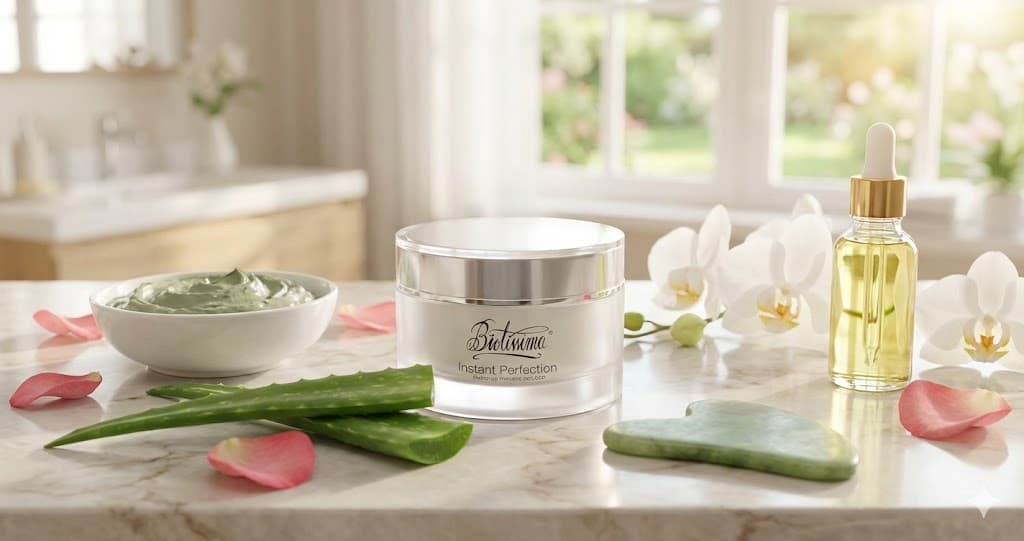 Rutina anti-aging Biotissima: crema bio și ser pentru ten matur fără riduri Life Care.