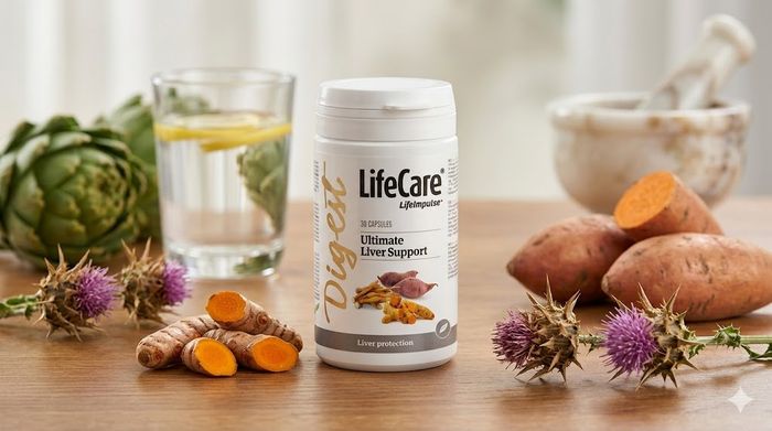 Supliment Ultimate Liver Support Life Care cu anghinare BIO pentru protectie hepatica